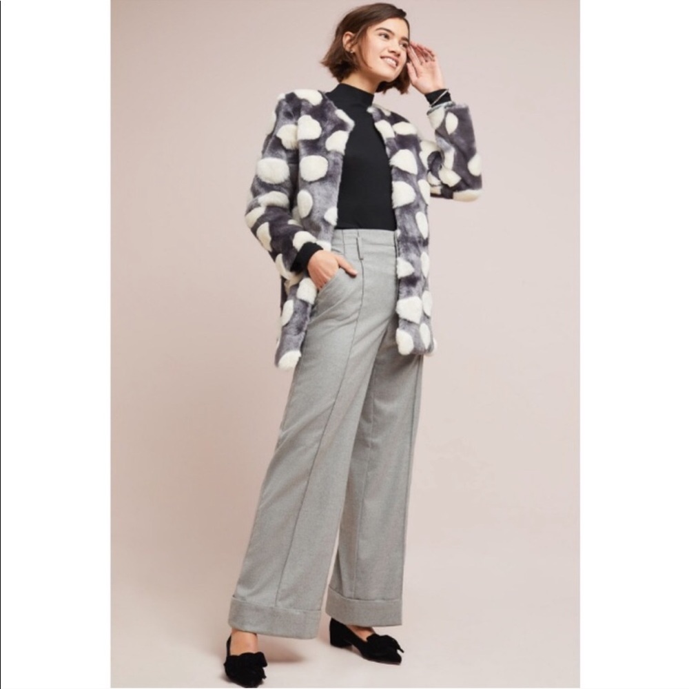 Anthropologie Snowball Faux Fur Topper